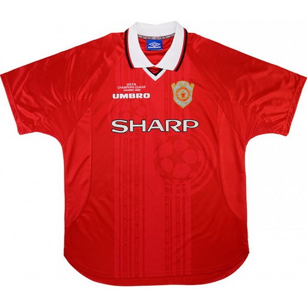 Maillot Football Manchester United Domicile Retro 1999 2000 Rouge